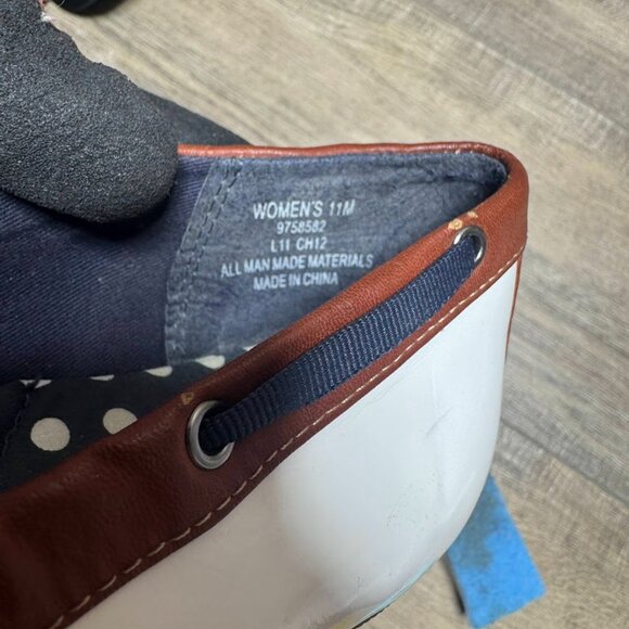 Sperry Top Sider Chandler White Leather Flats Women's Size 11 - Picture 5 of 7